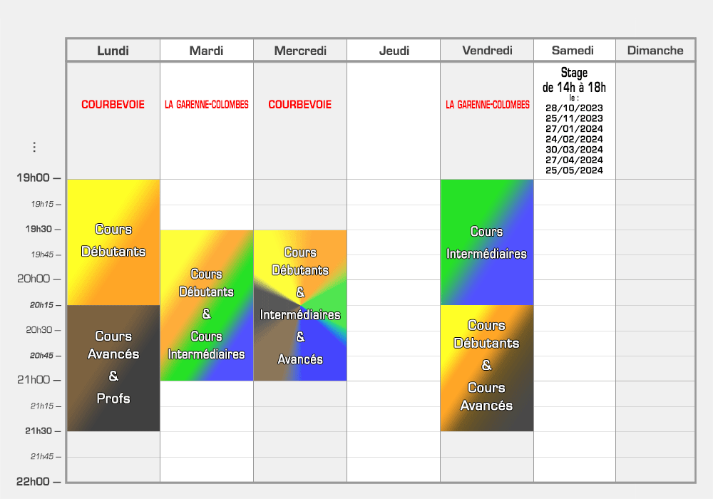 Planning self-défense krav-maga AKMD 2023-2024