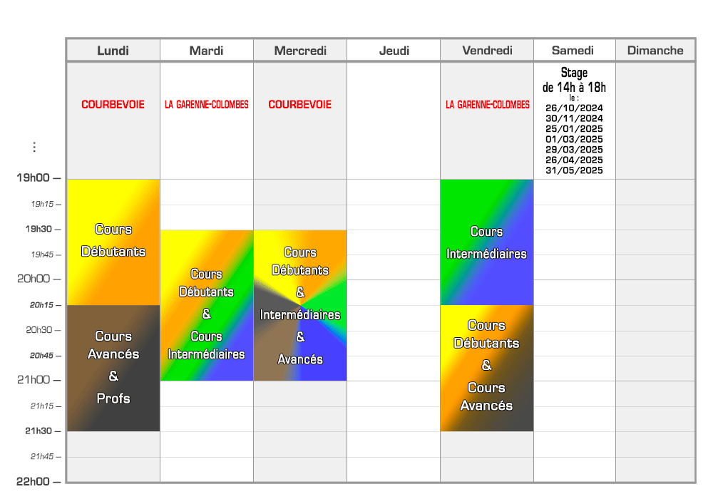 Planning self-défense krav-maga AKMD 2024-2025