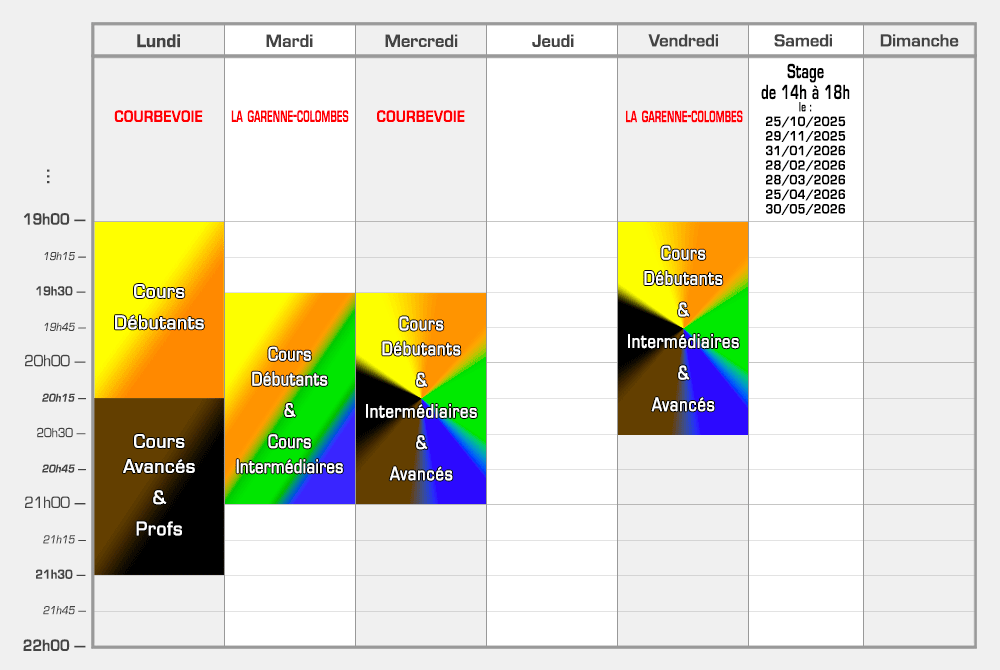 Planning self-défense krav-maga AKMD 2025-2026
