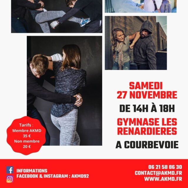 Le prochain stage aura lieu à Courbevoie le samedi 27 novembre * Ouvert à tous *